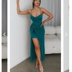 Selfie Leslie split front maxi dress